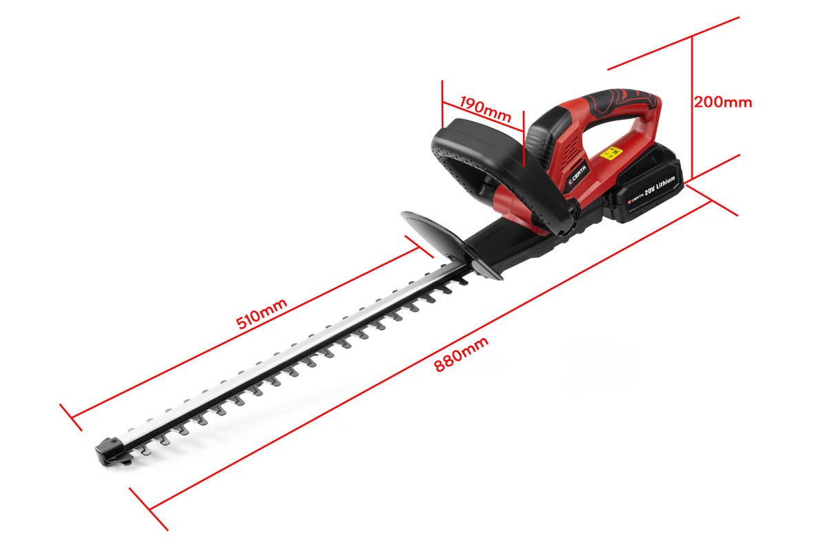 Cordless Hedge Trimmer 20V With Lithium - Ion Rechargeable Battery & Charger - Direct On Sale