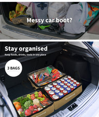 3PCS Camping Canvas Storage Bags Adventure Portable Caravan Organiser