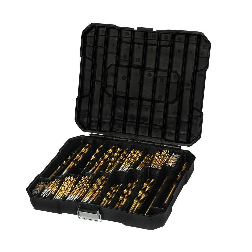 Drill Bits Set HSS Metric 1mm - 10mm Titanium Coated Metal Wood Plastic 230PCS - Direct On Sale