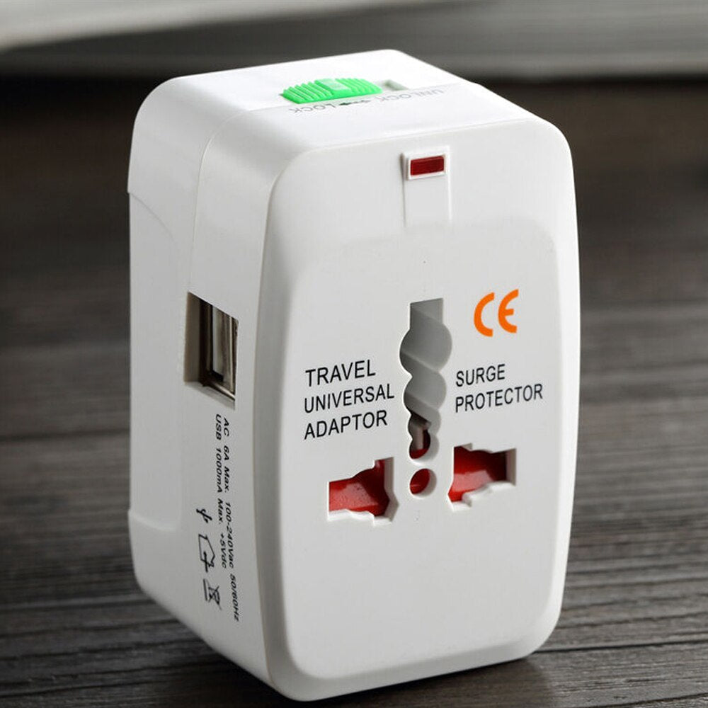 Dual USB Portable Electric Plug Power Socket Adapter International Travel Universal Charger Converter EU UK US AU - Direct On Sale