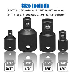 12Pc Drill Socket Adapter Set Impact Nut Driver Hex Extension Bit 1/4" 3/8" 1/2"