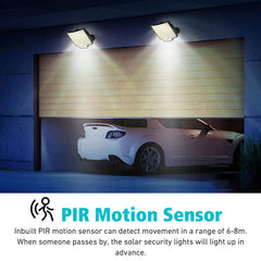 Solar Flood Light Motion Sensor Security Garden Garage Flood Light