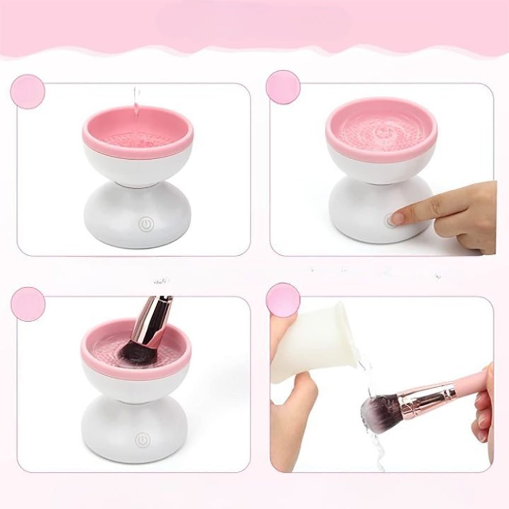 Electric Makeup Brush Cleaner Machine Fit for All Size Brushes - USB Plugged In - Direct On Sale