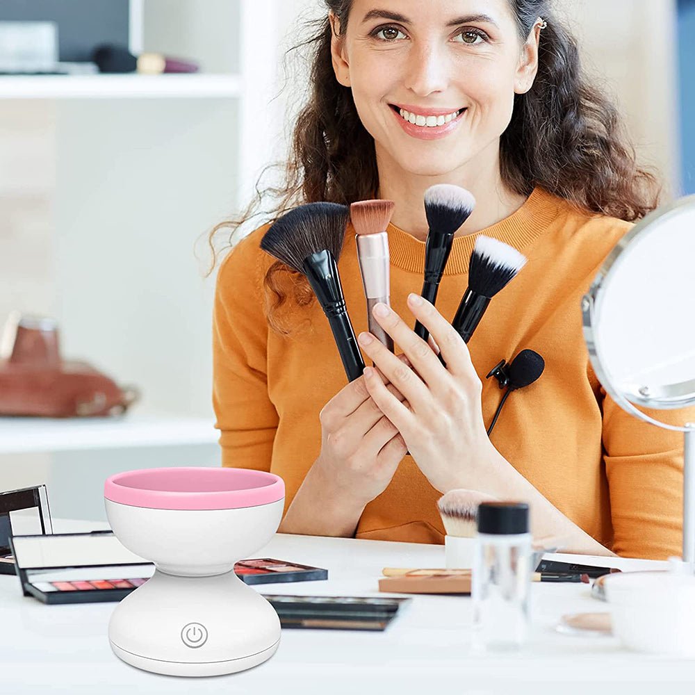 Electric Makeup Brush Cleaner Machine Fit for All Size Brushes - USB Plugged In - Direct On Sale