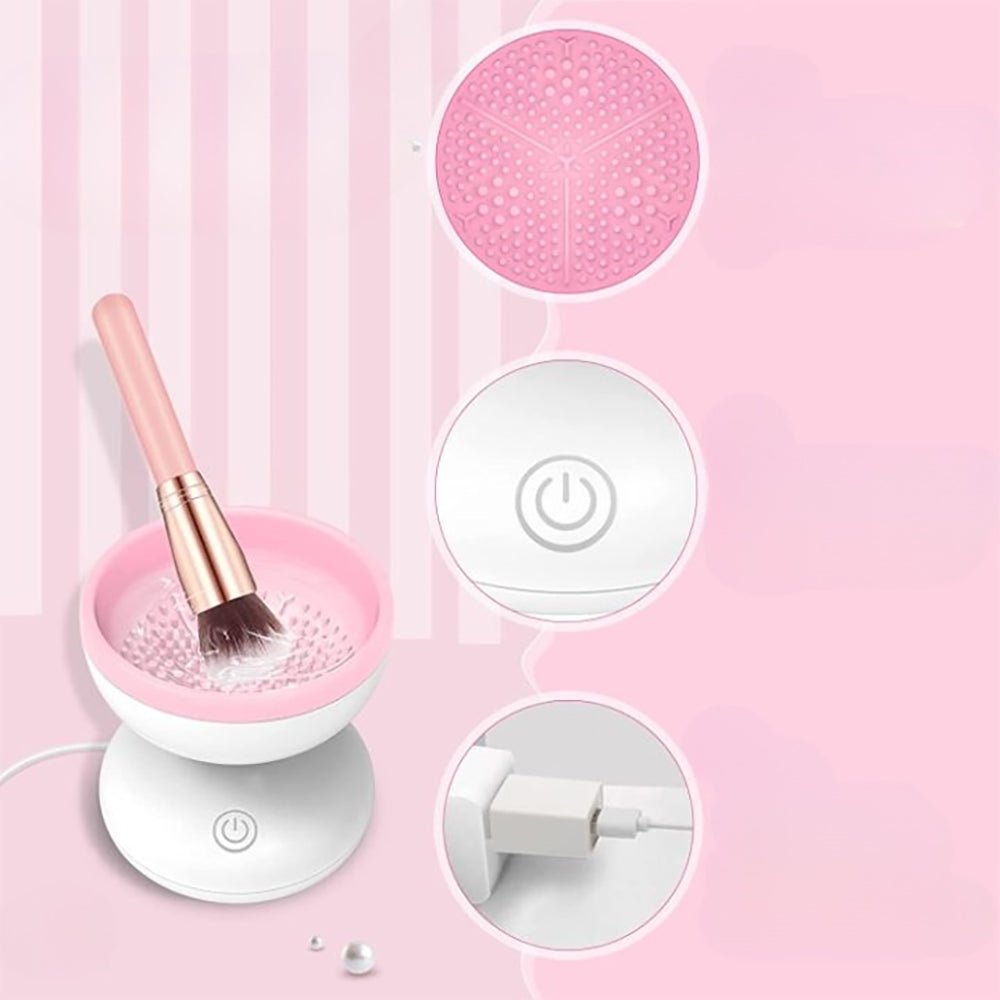 Electric Makeup Brush Cleaner Machine Fit for All Size Brushes - USB Plugged In - Direct On Sale