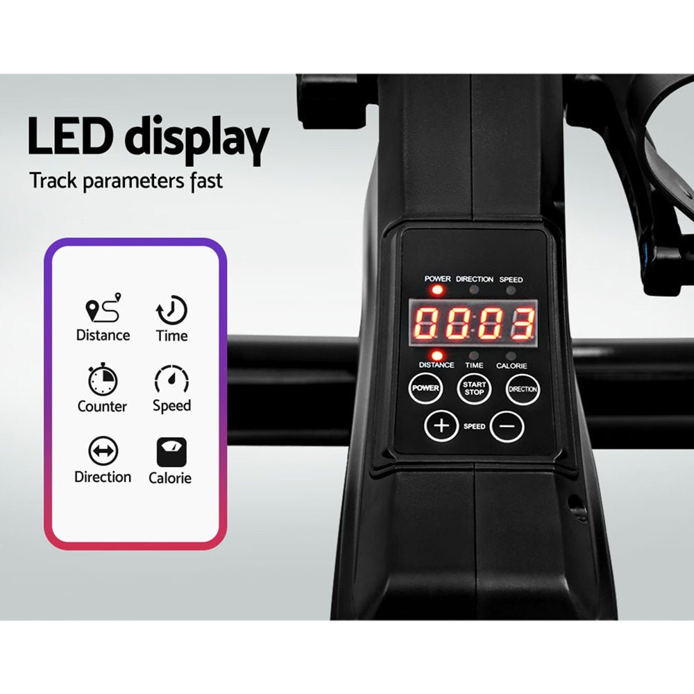 Electric Pedal Exercise Bike LED Display Elliptical Cross Trainer 80W - Direct On Sale