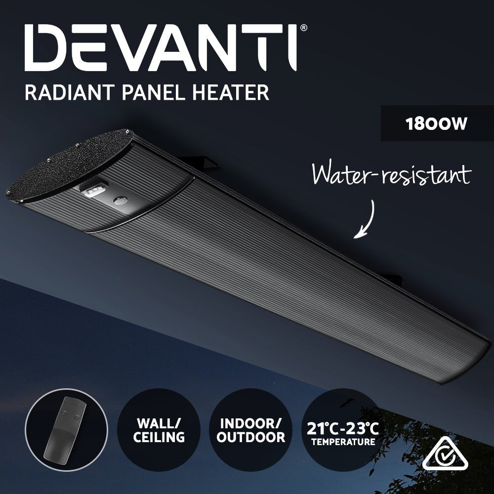 Electric Radiant Strip Heater Outdoor 1800W - Direct On Sale