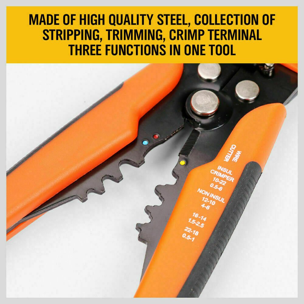 Electrical Wire Connectors Kit Cable Crimper Stripper Cut Pliers 400Pc Terminal - Direct On Sale