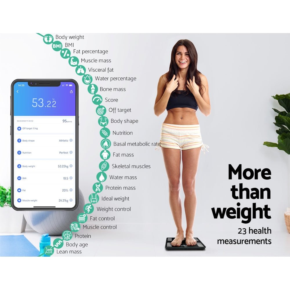 Electronic Digital Bathroom Scales Body Fat Scale Bluetooth Weight 180KG - Direct On Sale