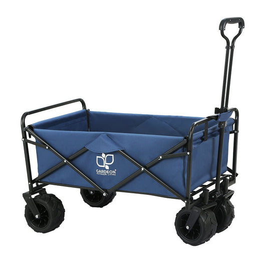 Extra Large Foldable Wagon Cart Trolley Cart for Beach Outdoor Garden 120KG - Direct On Sale