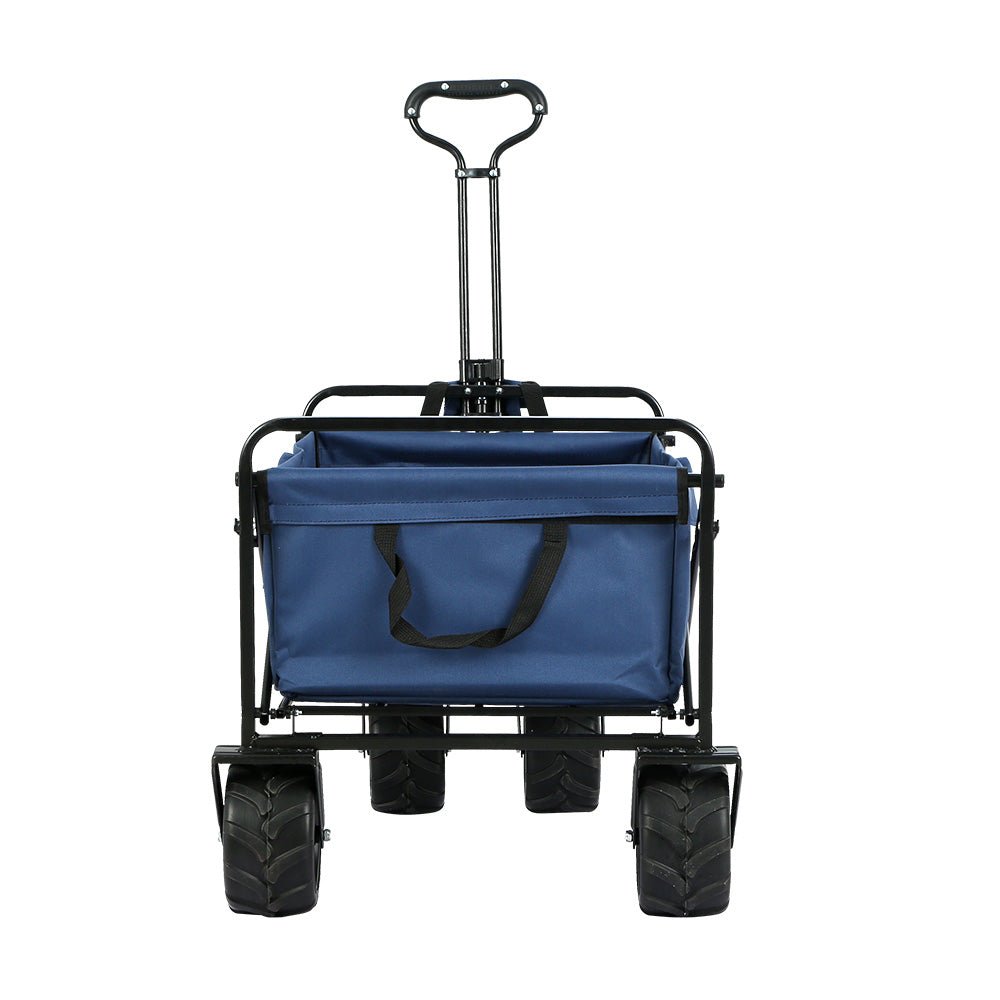 Extra Large Foldable Wagon Cart Trolley Cart for Beach Outdoor Garden 120KG - Direct On Sale