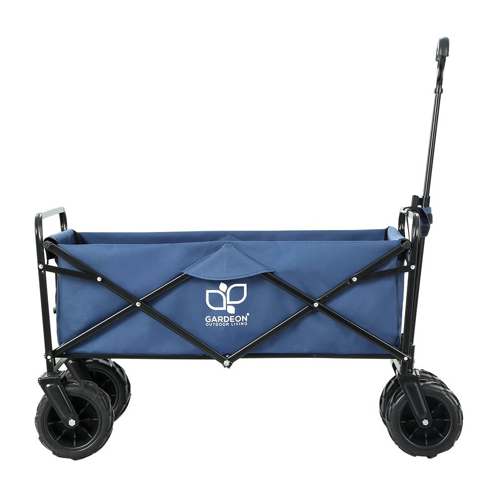 Extra Large Foldable Wagon Cart Trolley Cart for Beach Outdoor Garden 120KG - Direct On Sale