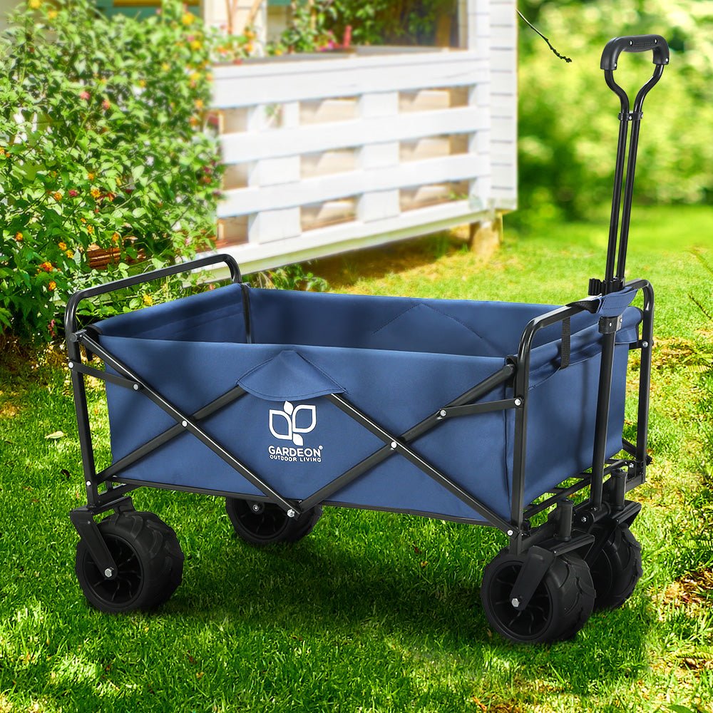Extra Large Foldable Wagon Cart Trolley Cart for Beach Outdoor Garden 120KG - Direct On Sale
