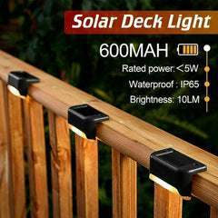 Solar LED Motion Sensor Outdoor Path Patio Pathway Stairs Step Fence Light