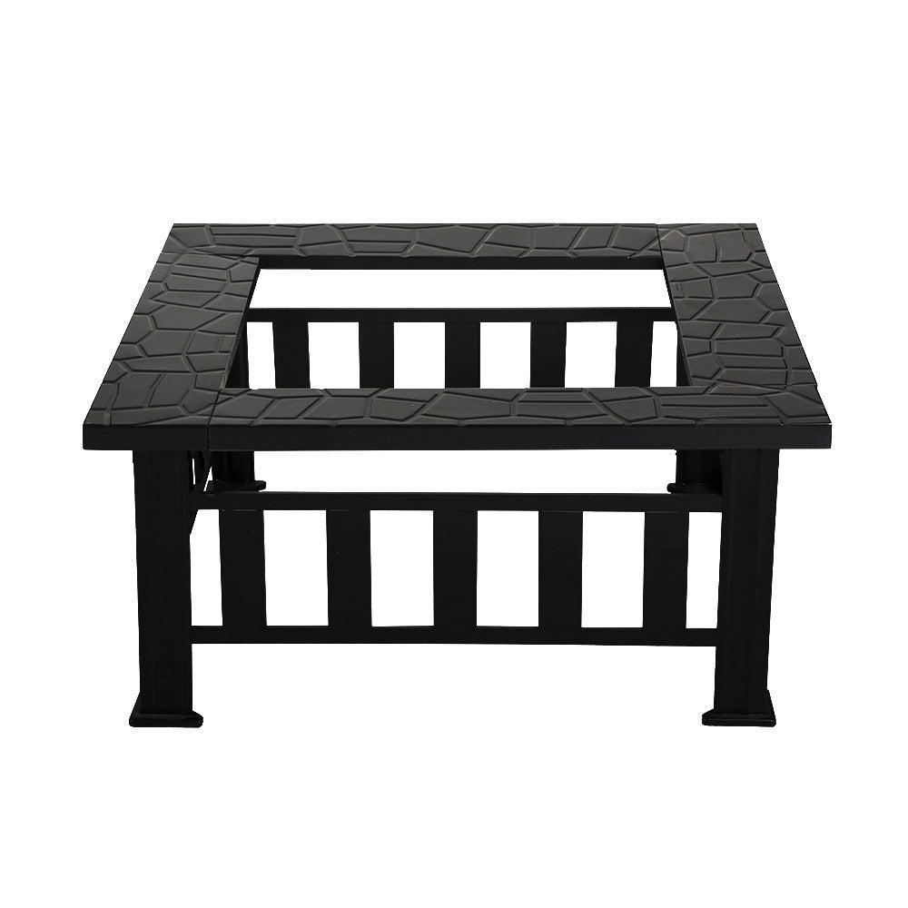 Fire Pit BBQ Table Grill Outdoor Garden Wood Burning Fireplace Stove - Direct On Sale