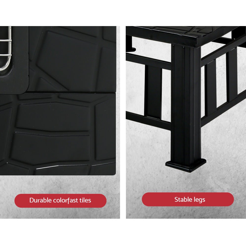 Fire Pit BBQ Table Grill Outdoor Garden Wood Burning Fireplace Stove - Direct On Sale