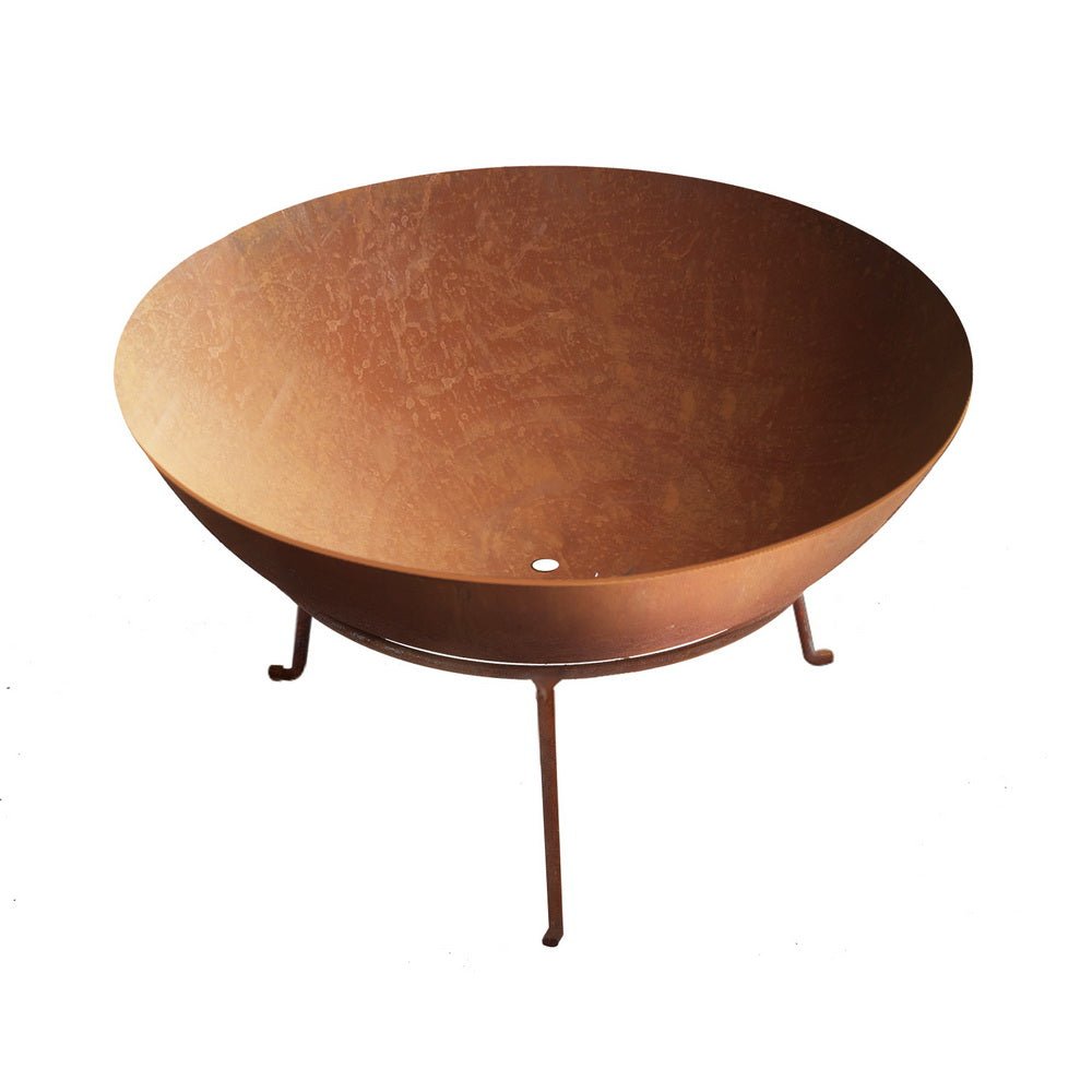 Fire Pit Outdoor Heater Charcoal Rustic Burner Steel Fireplace 70CM - Direct On Sale