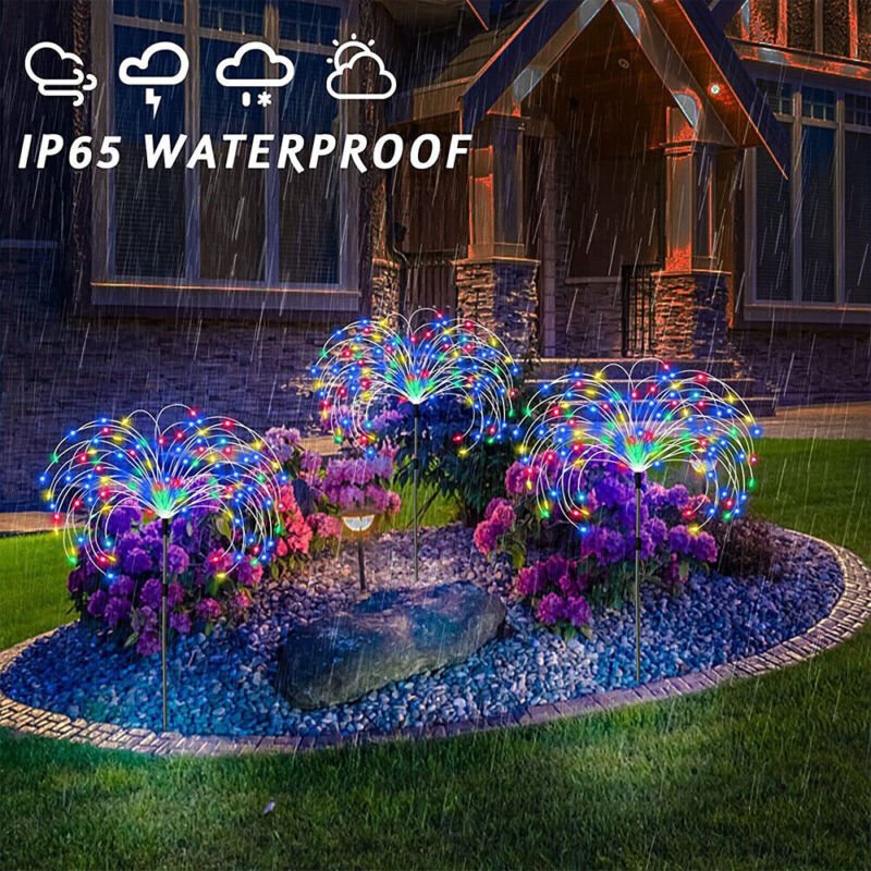 Fireworks LED Fairy String Lights Starburst Solar Xmas Garden Night Lamp Hot NEW - Direct On Sale