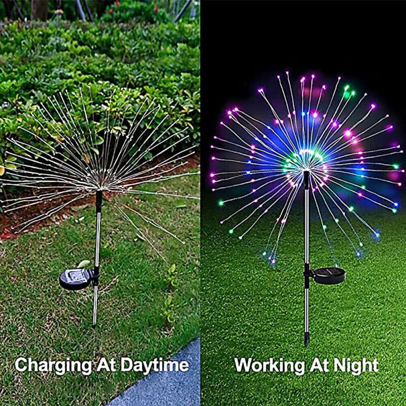Fireworks LED Fairy String Lights Starburst Solar Xmas Garden Night Lamp Hot NEW - Direct On Sale
