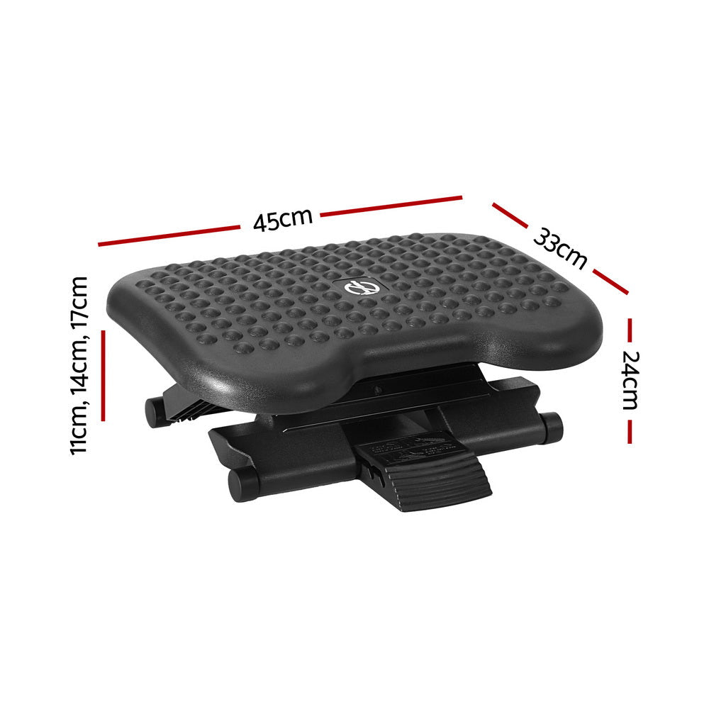 Foot Rest Stool Office Under Desk Angle Adjustable Footrest Massage Black - Direct On Sale