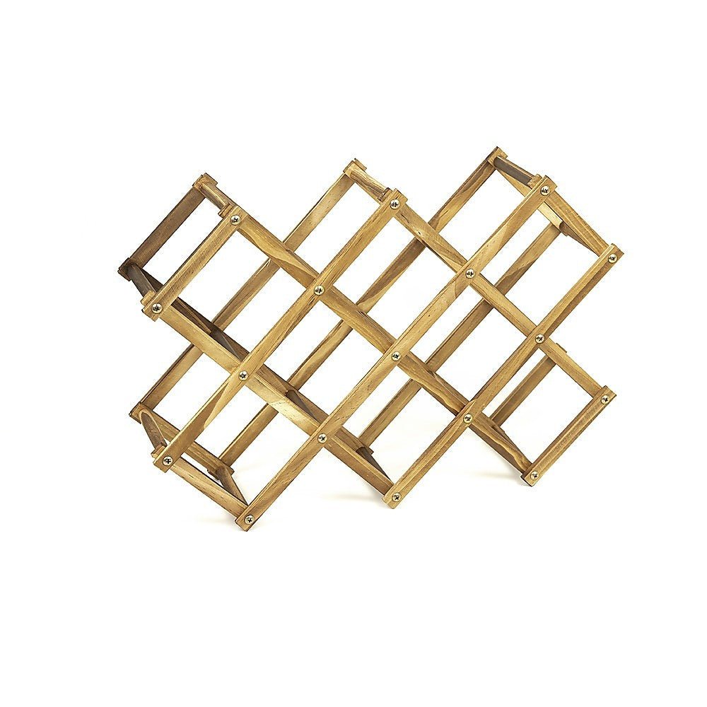 Freestanding Wooden Wine Rack 10 Bottles Countertop Storage - Direct On Sale