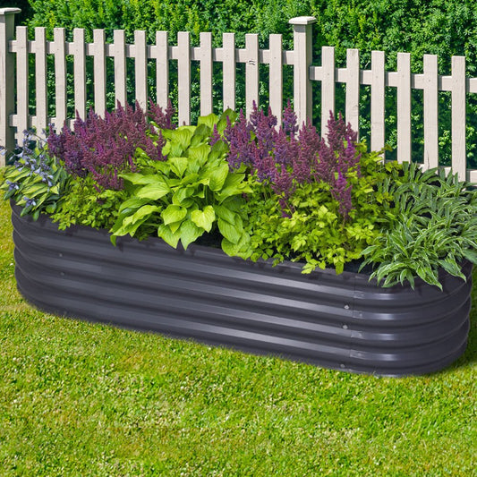 Galvanised Raised Garden Bed Steel Instant Planter 160X80X42CM - Direct On Sale