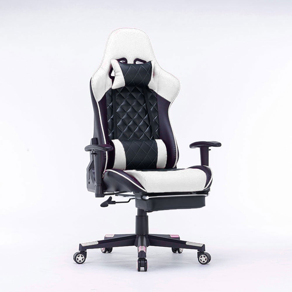 Gaming Chair Ergonomic Racing chair 165° Reclining Gaming Seat 3D Armrest Footrest Black Green - Direct On Sale