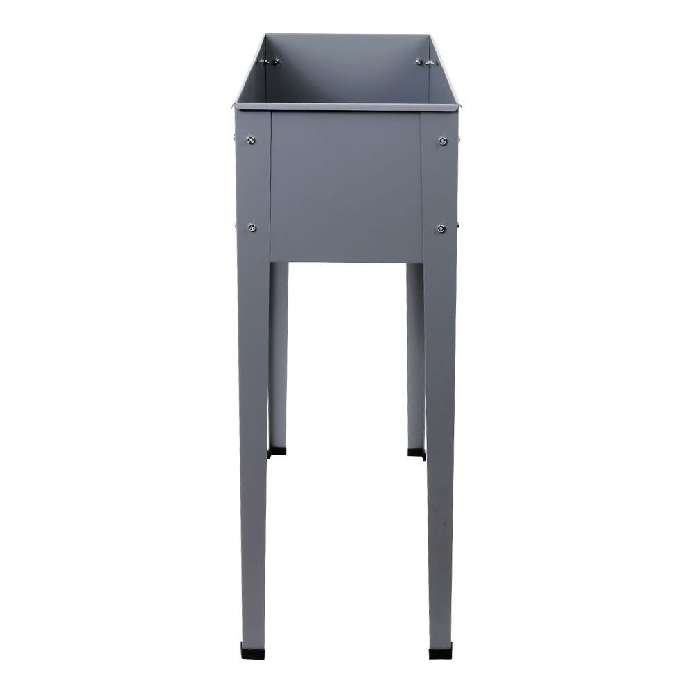 Garden Bed 100X80X30CM Galvanised Steel Raised Planter Standing Box - Direct On Sale