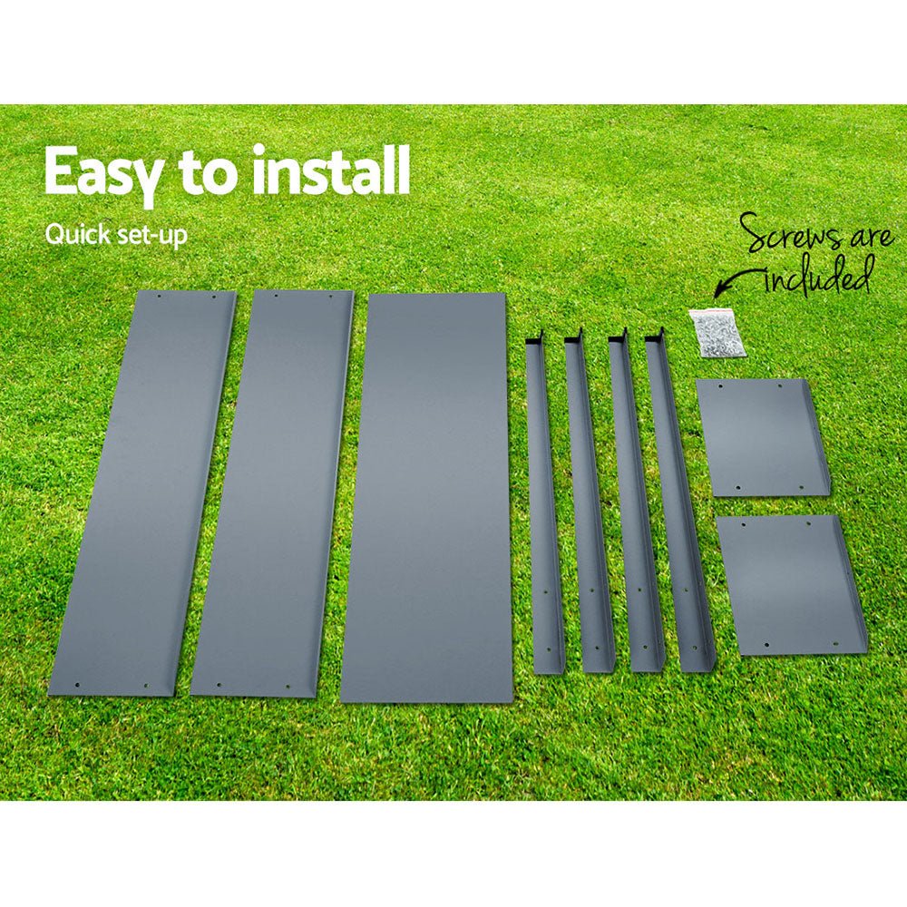 Garden Bed 100X80X30CM Galvanised Steel Raised Planter Standing Box - Direct On Sale
