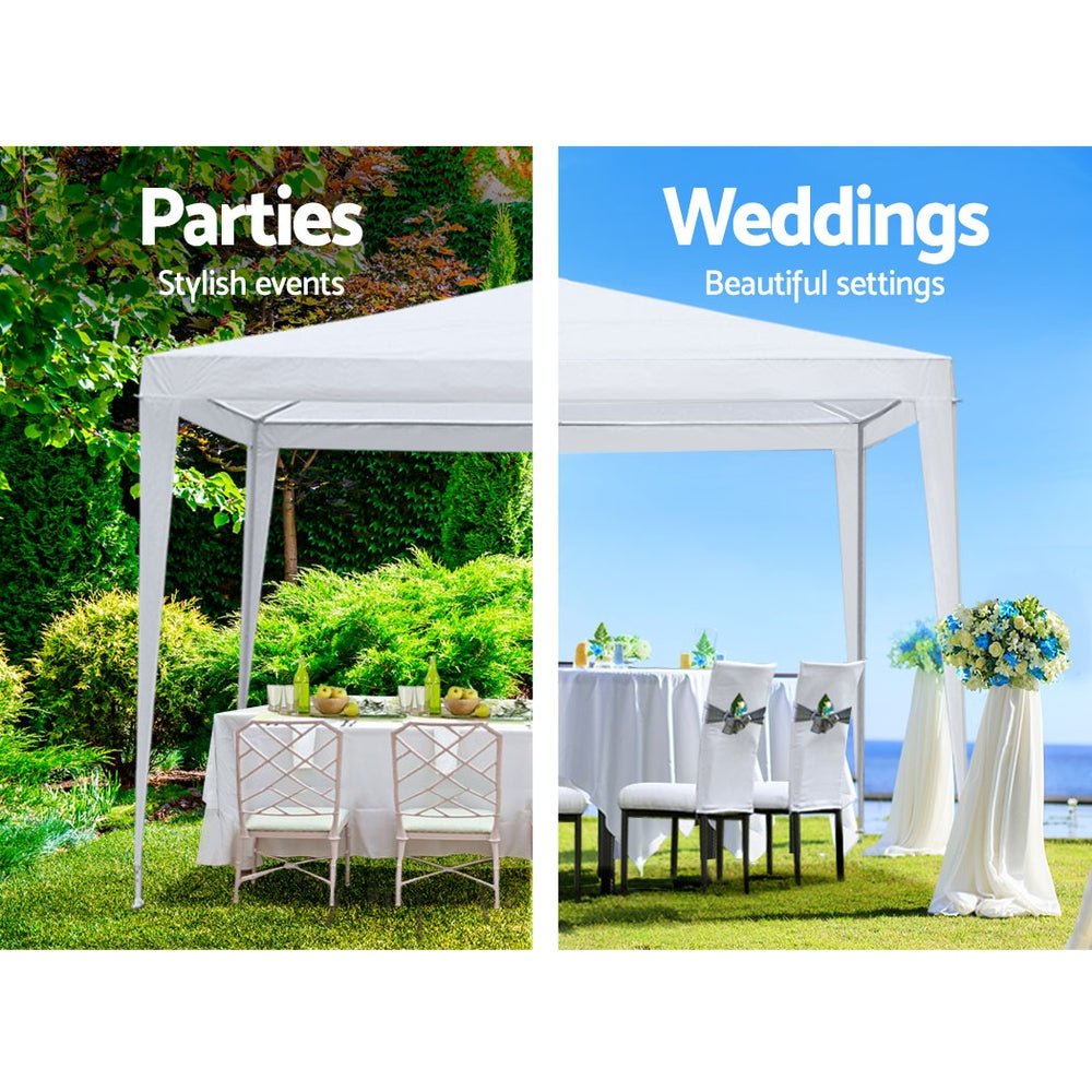 Gazebo Outdoor Marquee Party Tent Event Canopy Camping 3x3 White Weeding Party - Direct On Sale