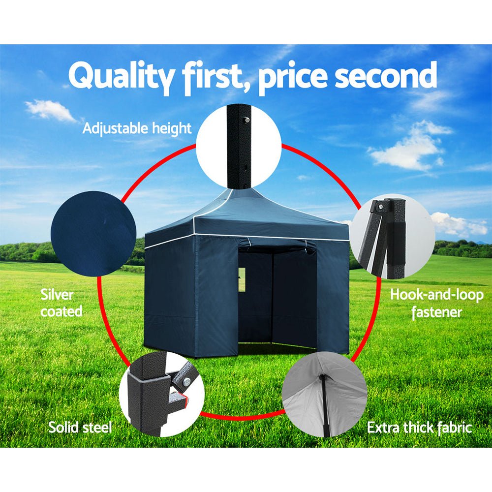 Gazebo Pop Up Marquee 3x3 Outdoor Camping Gazebos Tent Wedding Folding - Direct On Sale