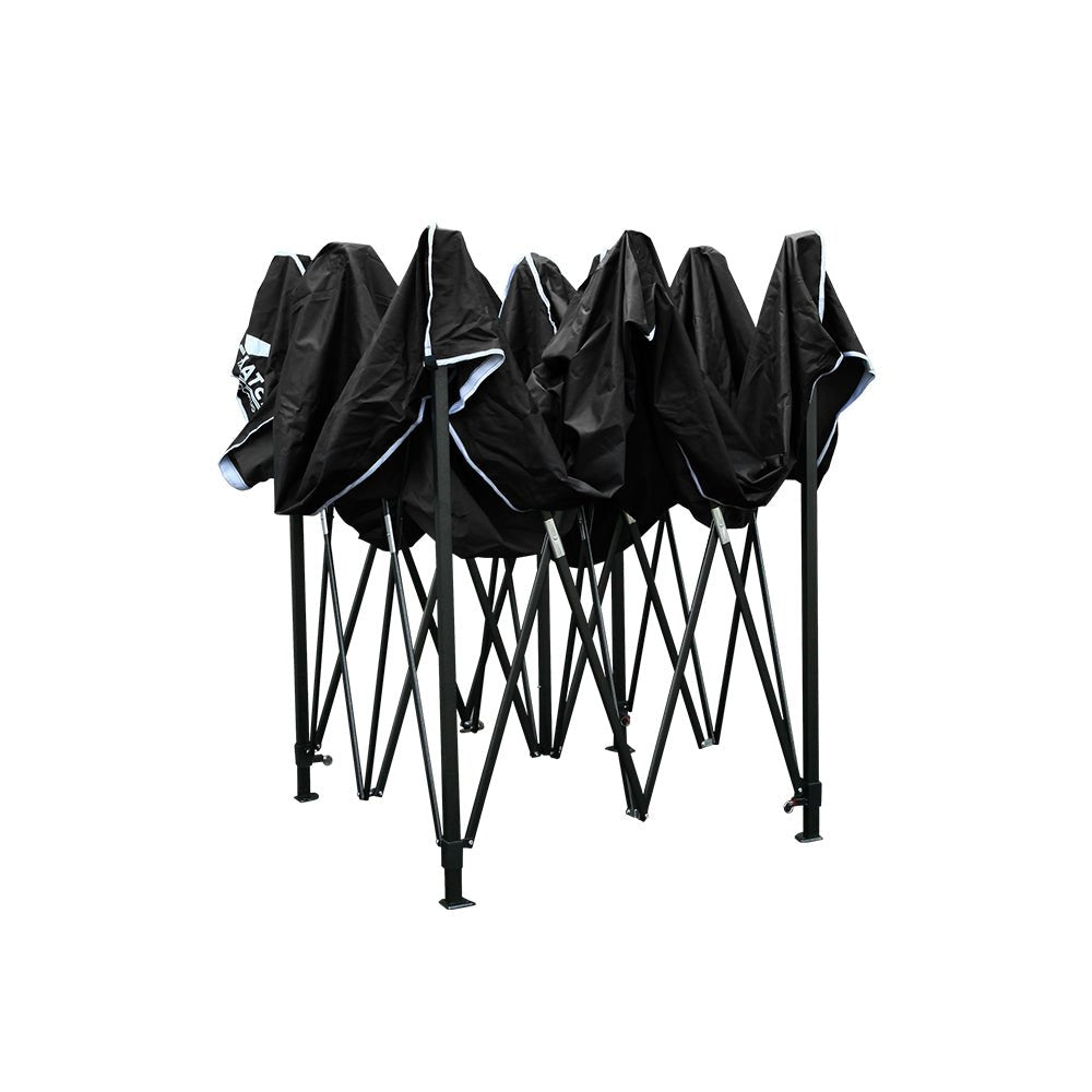 Gazebo Pop Up Marquee 3x3m Folding Wedding Tent Gazebos Shade Black - Direct On Sale