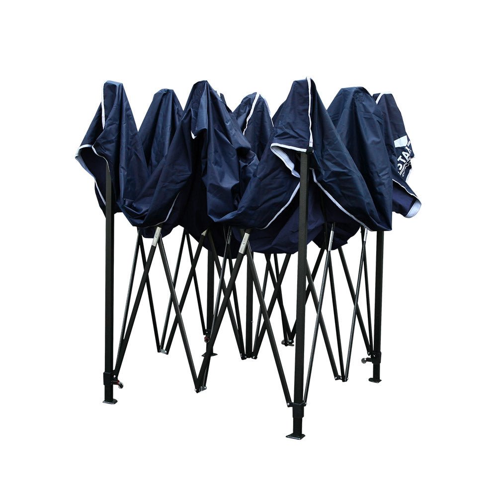 Gazebo Pop Up Marquee 3x3m Outdoor Tent Folding Wedding Gazebos Navy - Direct On Sale