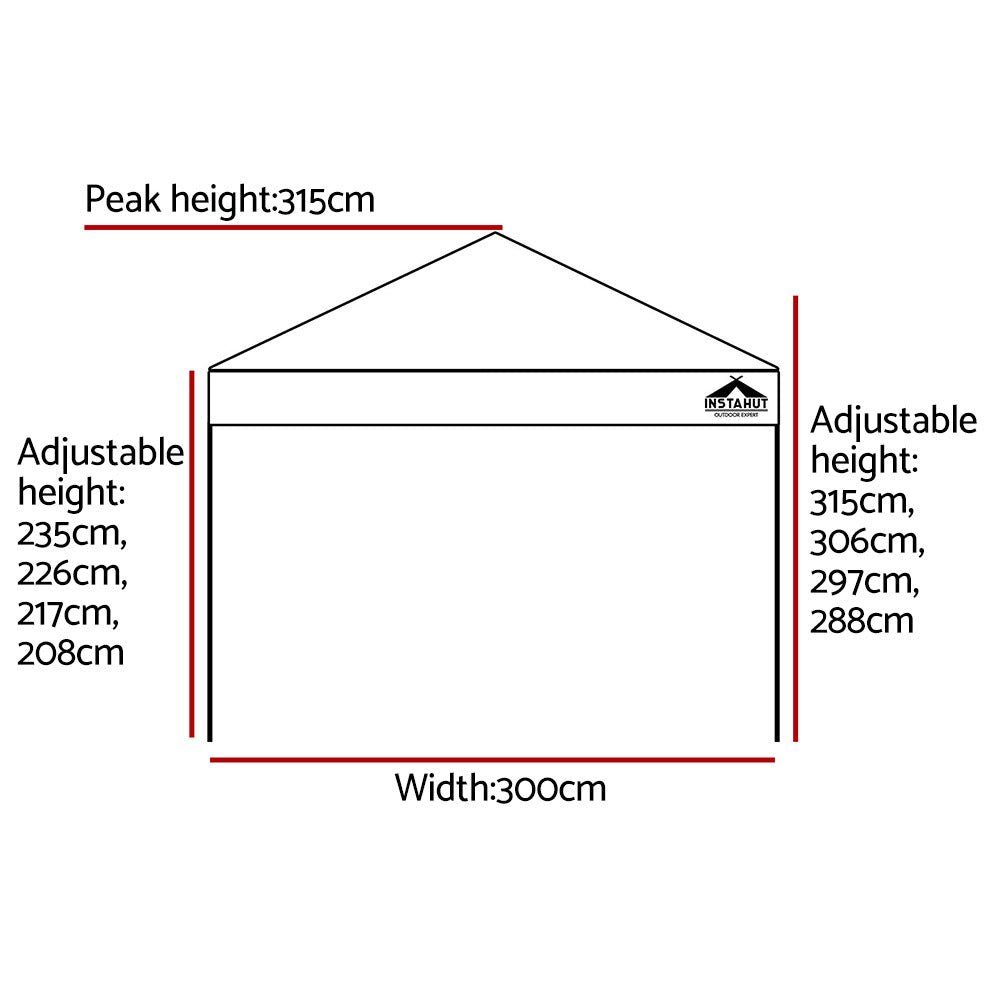 Gazebo Pop Up Marquee 3x3m Outdoor Tent Folding Wedding Gazebos Navy - Direct On Sale