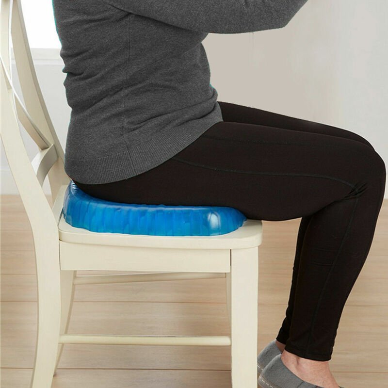 Gel Honeycomb Seat Cushion Chair Floor Car Flex Back Support Spine Breathable Protector Relief Blue - Direct On Sale