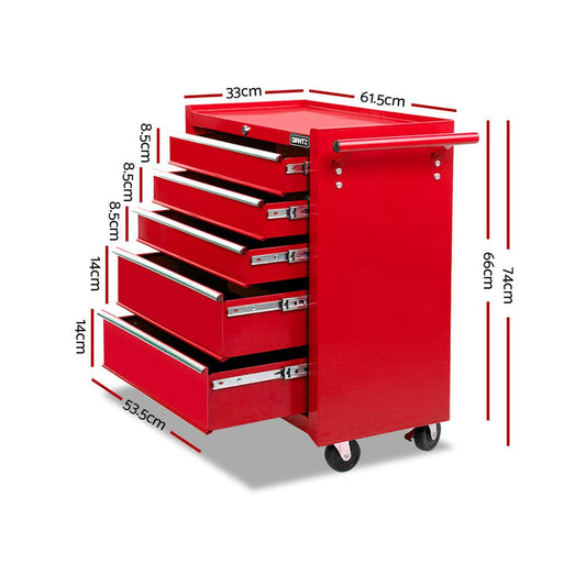 Tool box with drawers open showing storage