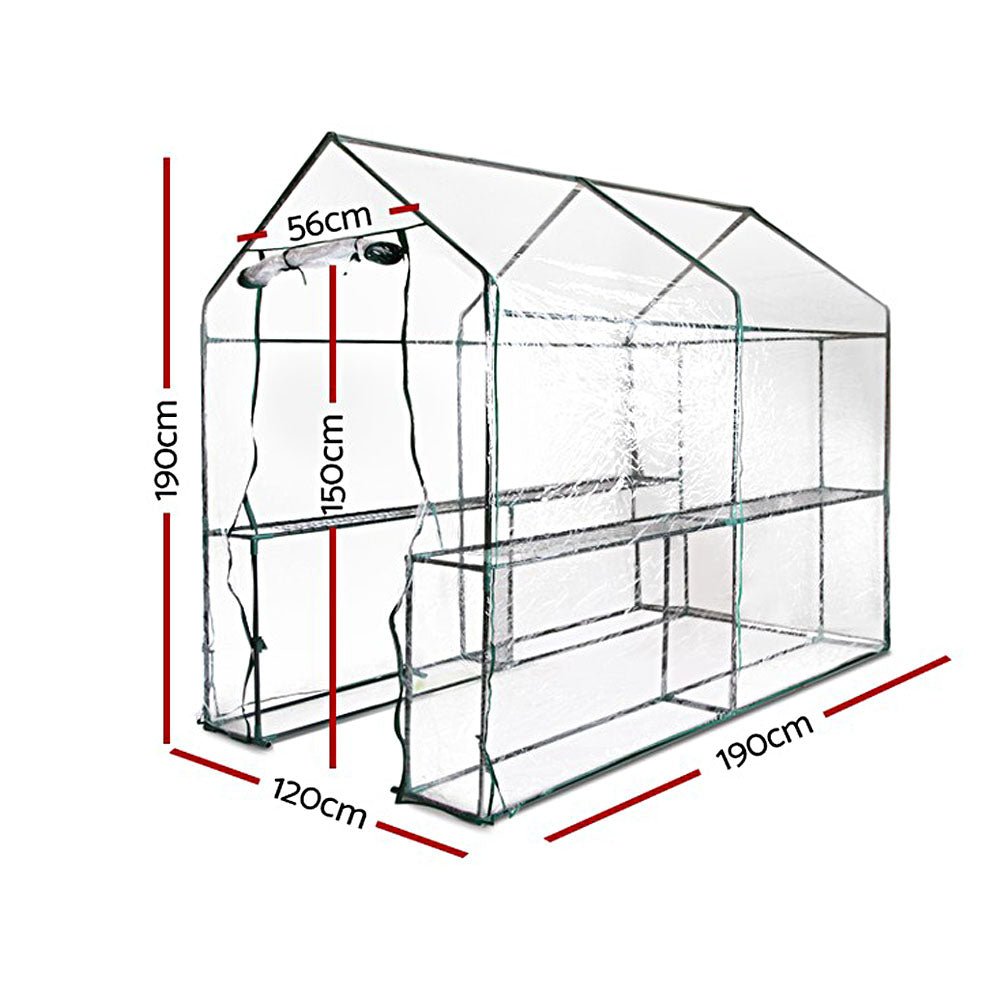 Greenhouse Garden Shed Green House 1.9X1.2M - Direct On Sale