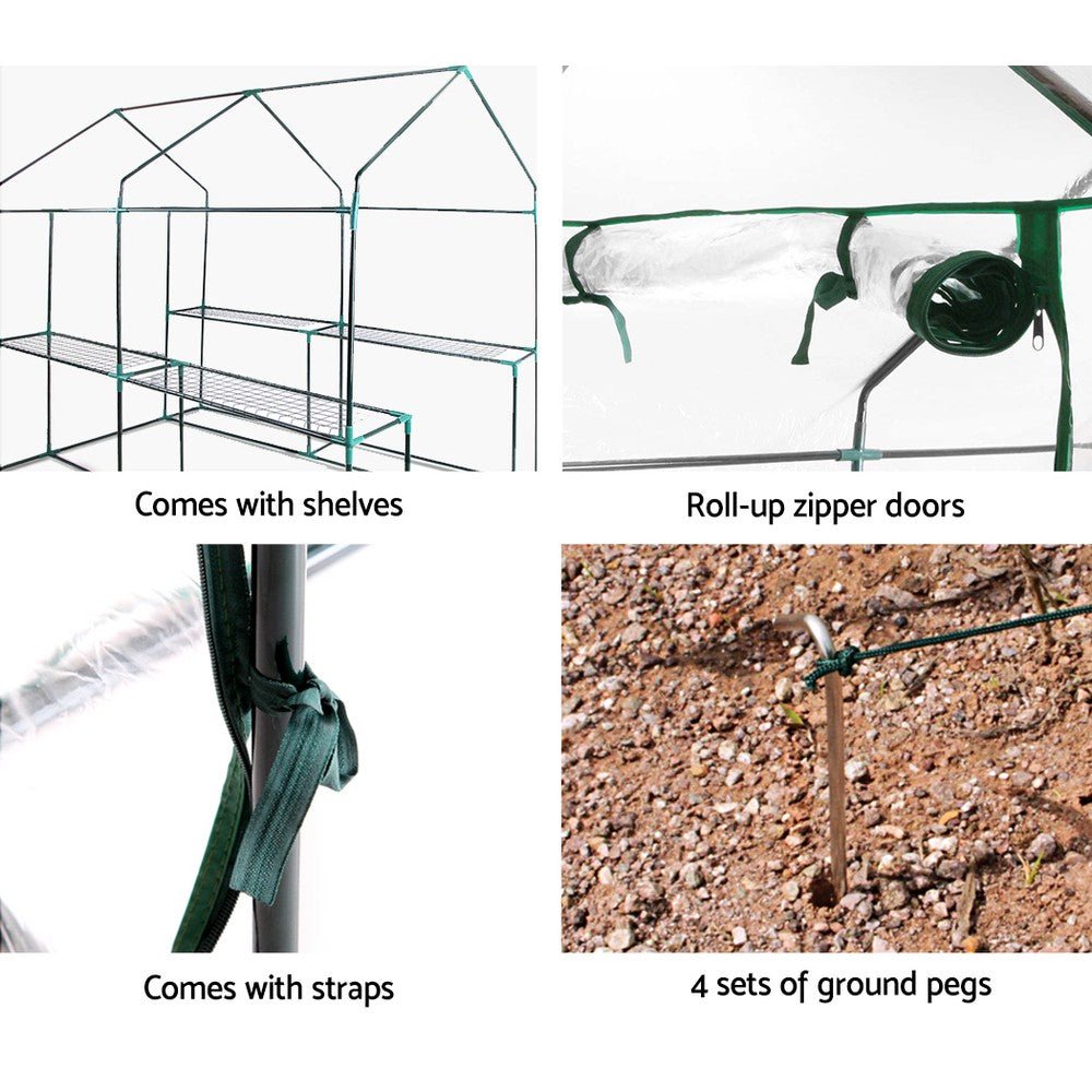 Greenhouse Garden Shed Green House 1.9X1.2M - Direct On Sale