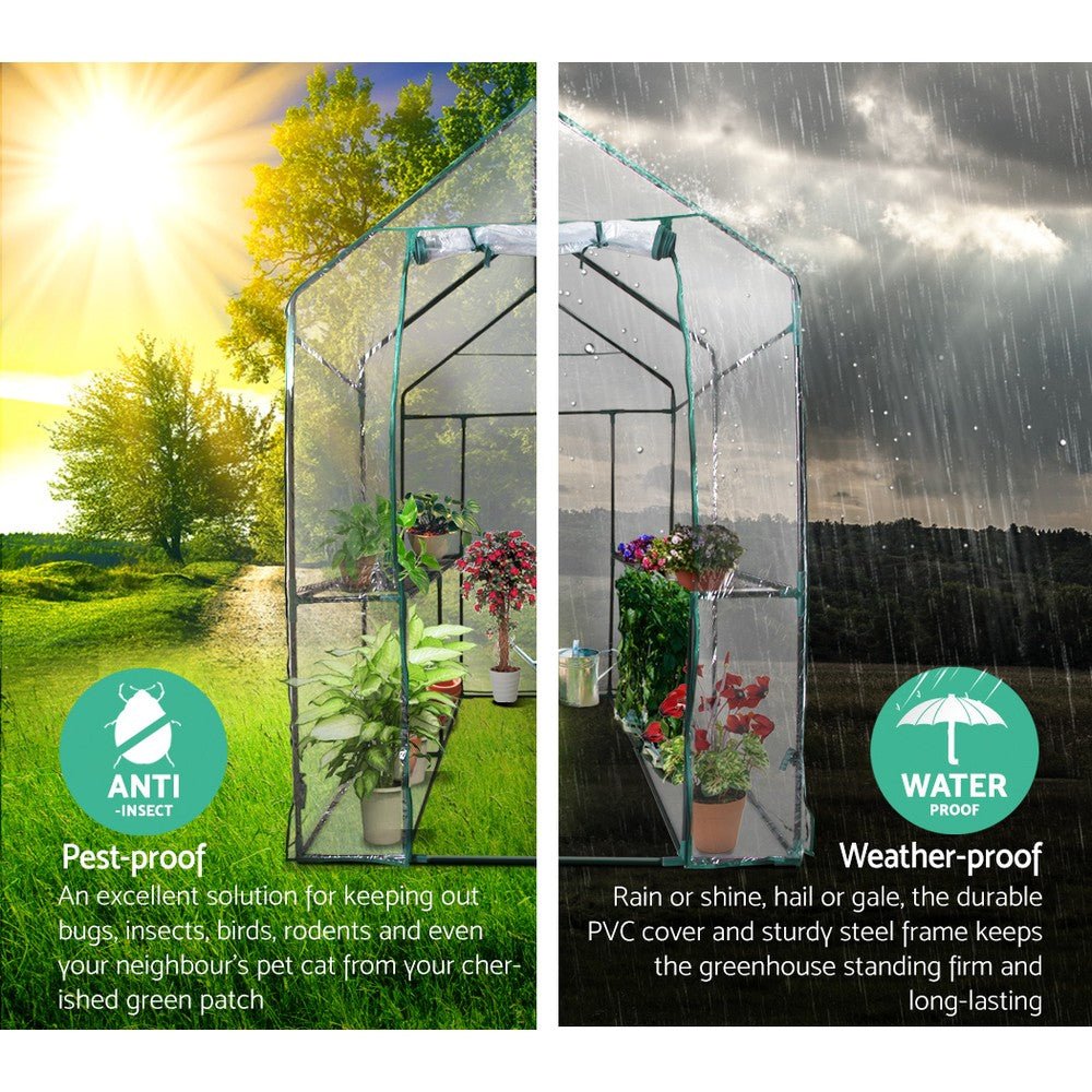 Greenhouse Garden Shed Green House 1.9X1.2M - Direct On Sale