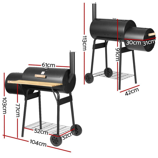 Grillz 2 - in - 1 Offset BBQ Smoker - Direct On Sale