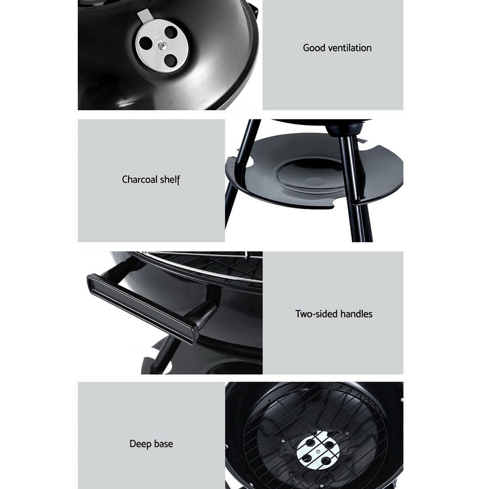 Grillz Charcoal BBQ Smoker Drill Outdoor Camping Patio Barbeque Steel Oven - Direct On Sale