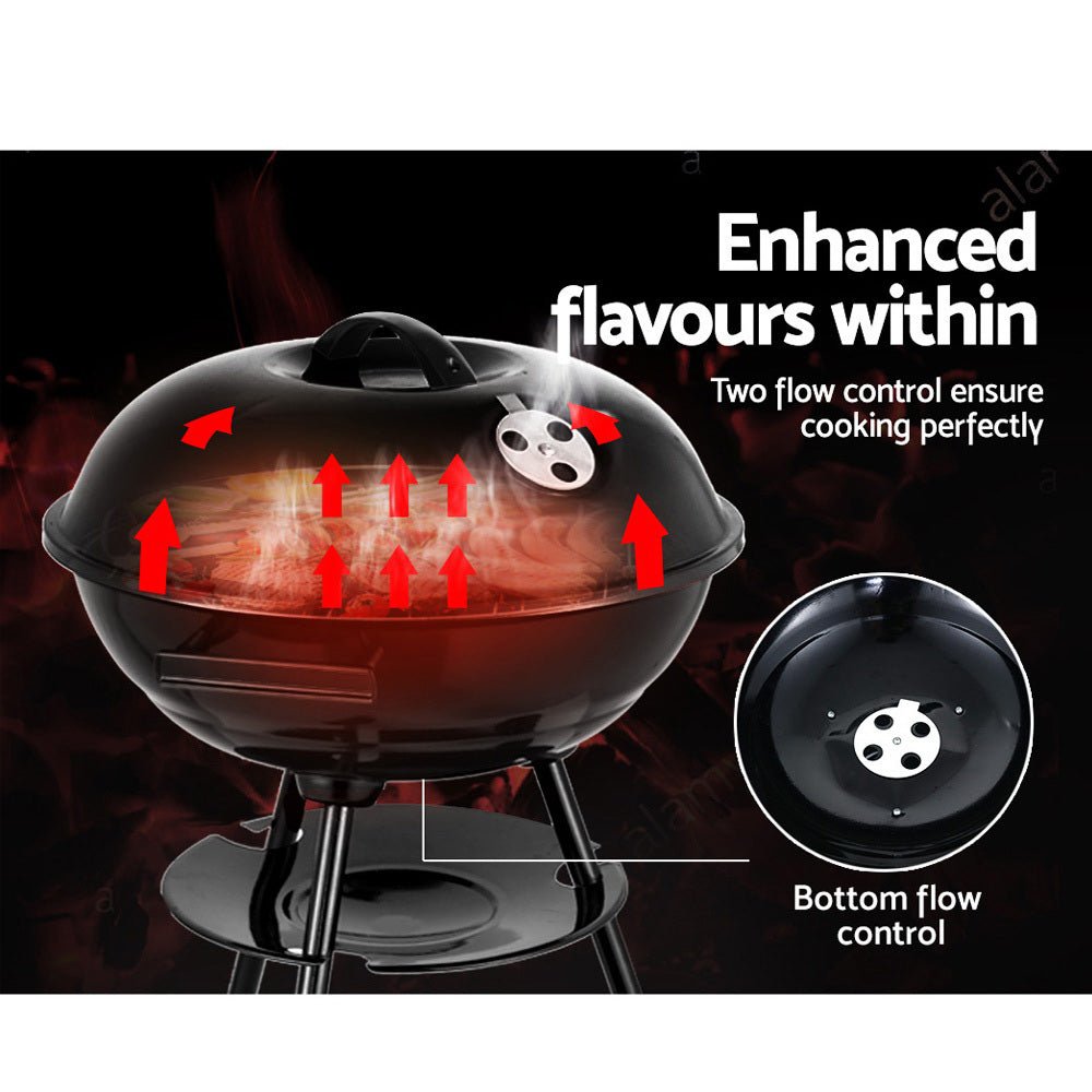 Grillz Charcoal BBQ Smoker Drill Outdoor Camping Patio Barbeque Steel Oven - Direct On Sale
