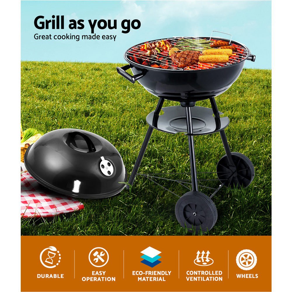 Grillz Charcoal BBQ Smoker Drill Outdoor Camping Patio Barbeque Steel Oven - Direct On Sale
