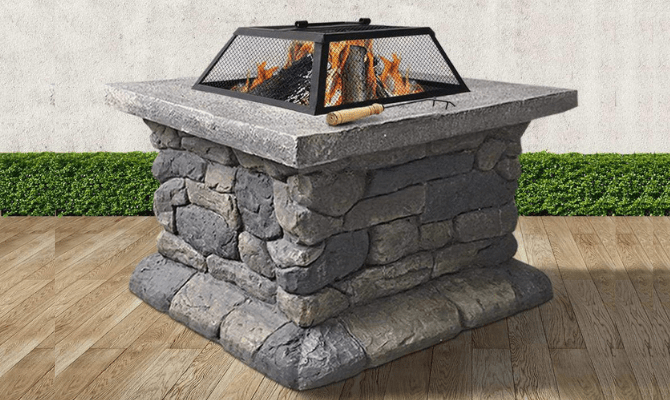 Grillz Cheswick Fire Pit Outdoor - Direct On Sale