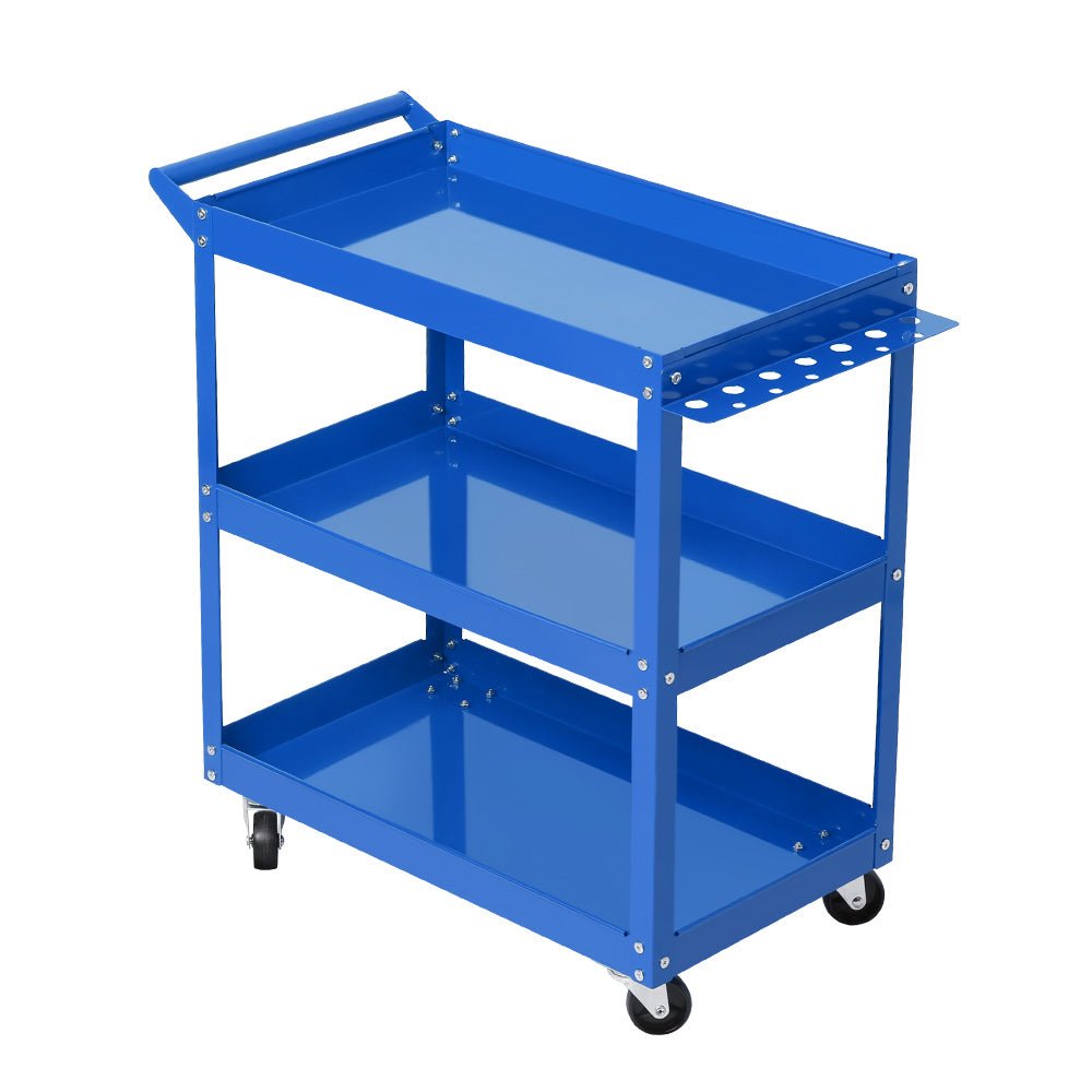 Heavy Duty 3 Tier Tool Steel Cart Trolley Mechanic Storage Organizer Red - Direct On Sale