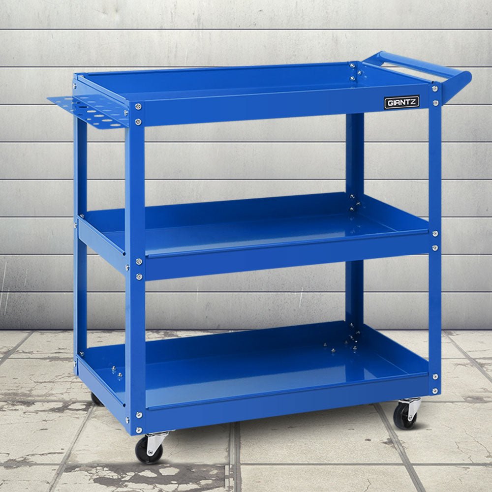 Heavy Duty 3 Tier Tool Steel Cart Trolley Mechanic Storage Organizer Red - Direct On Sale