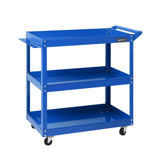 Heavy Duty 3 Tier Tool Steel Cart Trolley Mechanic Storage Organizer Red - Direct On Sale