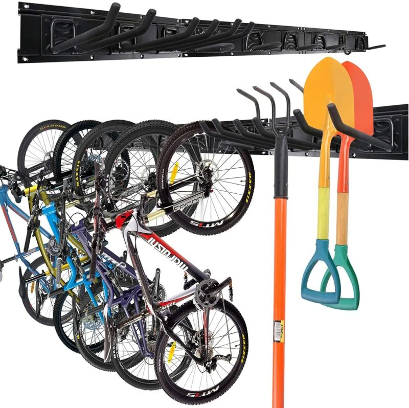Heavy Duty 64" Rail Wall Mount Hooks Set - Direct On Sale