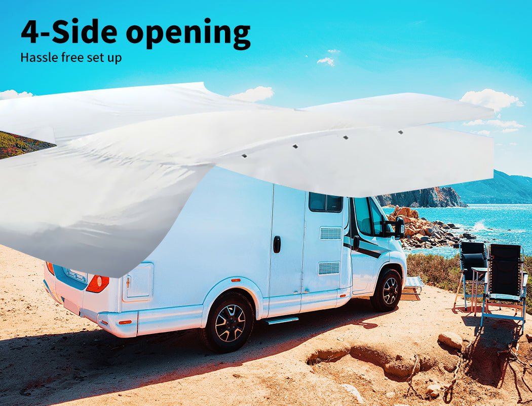 Heavy Duty Caravan Campervan Cover 4 Layer UV Shield Carry bag Pop Top Covers 14 - 24FT 480 - 740CM - Direct On Sale