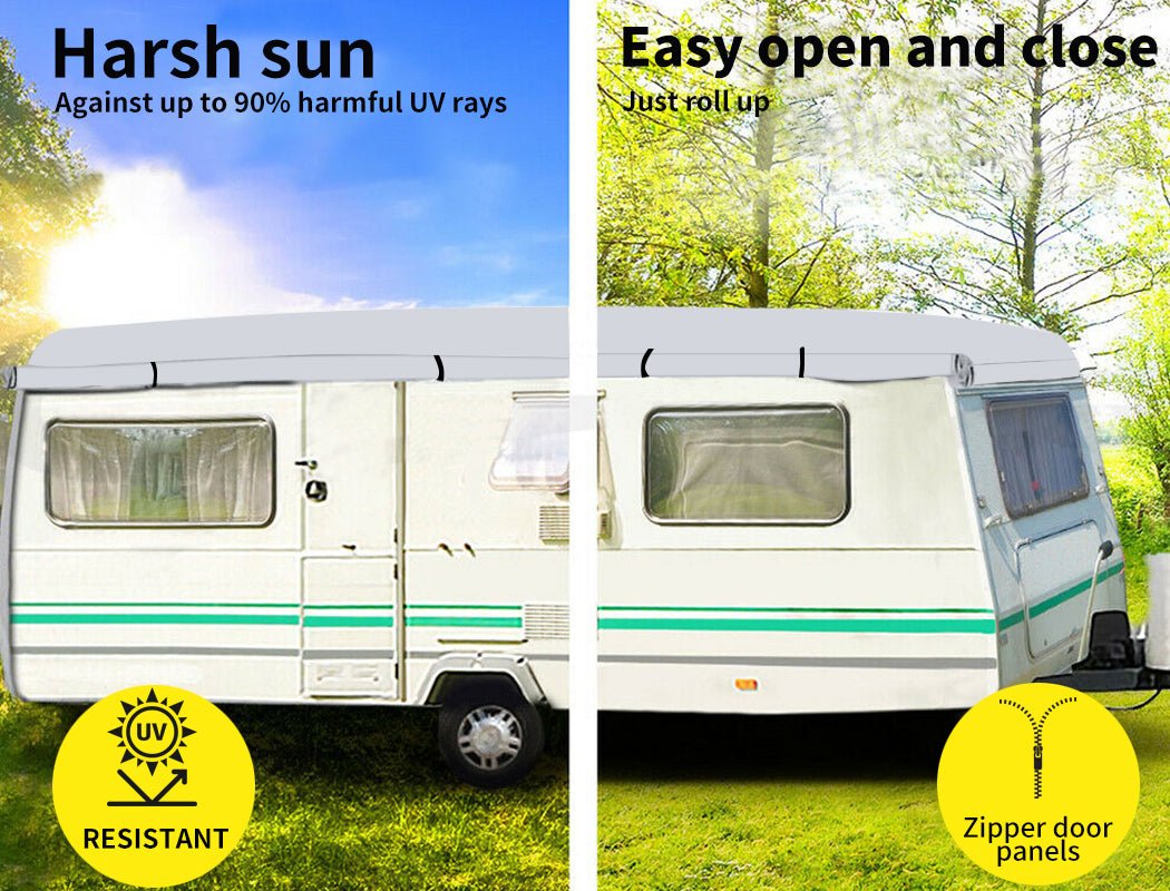 Heavy Duty Caravan Campervan Cover 4 Layer UV Shield Carry bag Pop Top Covers 14 - 24FT 480 - 740CM - Direct On Sale